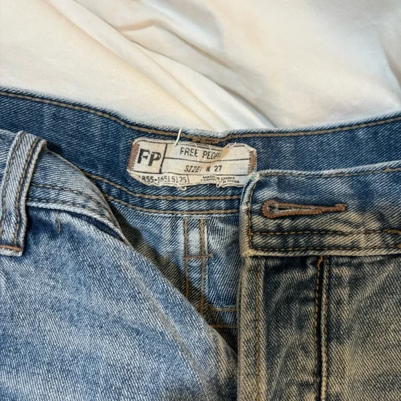 Free People Shark Bite Denim Jean Shorts - Picture 2 of 3